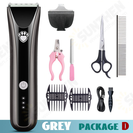 5W Professional Pet Dog Cat Animal Clippers Hair Grooming Cordless Trimmer Shaver USB Charging