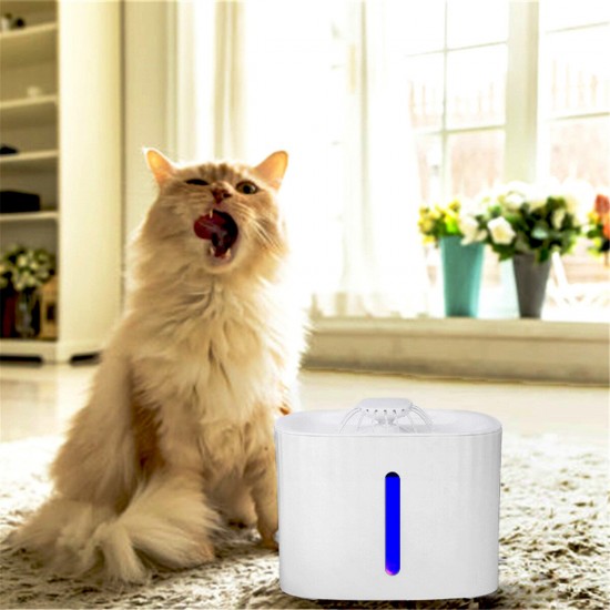 3L Pet Drinking Fountain LED Luminous Visual Automatic Drinking Fountain Water Circulation Dog Watering Machine Cat Supplies