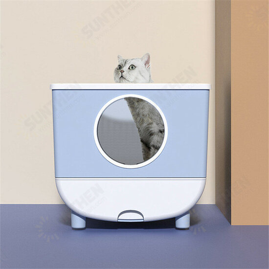 Cat Litter Box Drawer Design Bedpen Fully Enclosed Deodorant Pet Toilet for Cats Supplies