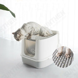 Cat Litter Box Fully Enclosed Anti-Splash Deodorant Cat Toilet For Cats Two-Way with Shovel High Capacity Pet Supplies Litter Ash Tray Bedpan Barrier Sandbox Cat Litter Box Fully Enclosed Anti-Splash Deodorant Cat Toilet For Cats Two-Way with Shovel High Capacity Pet Supplies Litter Ash Tray Bedpan Barrier Sandbox