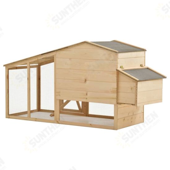 Chicken Cage Solid Pine Wood 70.1inchx26.4inchx36.2inch