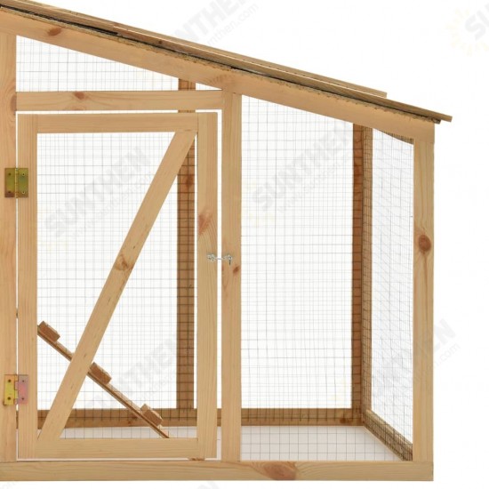 Chicken Cage Solid Pine Wood 70.1inchx26.4inchx36.2inch