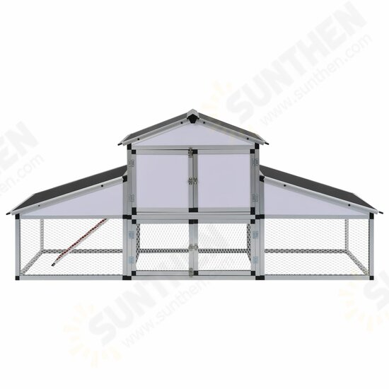 Chicken Coop with Runs and Box Aluminium