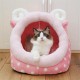 Cute Animal Design Comfortable Indoor House Bed Pet Dog Cat Nests Pad Soft Fleece Bed