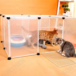 DIY Large Cat Villa Home Pet Bed Pet Cage White Wire Fence Dog Kennel Anti-skip Cat Fence Plastic Home Wooden Hammer DIY Large Cat Villa Home Pet Bed Pet Cage White Wire Fence Dog Kennel Anti-skip Cat Fence Plastic Home Wooden Hammer