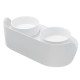 Double Holes Ceramic Cat Feeder Bowl Splash-proof High Quality Ceramic Pet Bowl Separate Design, Anti-slip Design