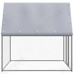 150776 Chicken Cage 2x2x2 m Galvanised Steel Pet Supplies Rabbit House Pet Home Puppy Bedpen Fence Playpen