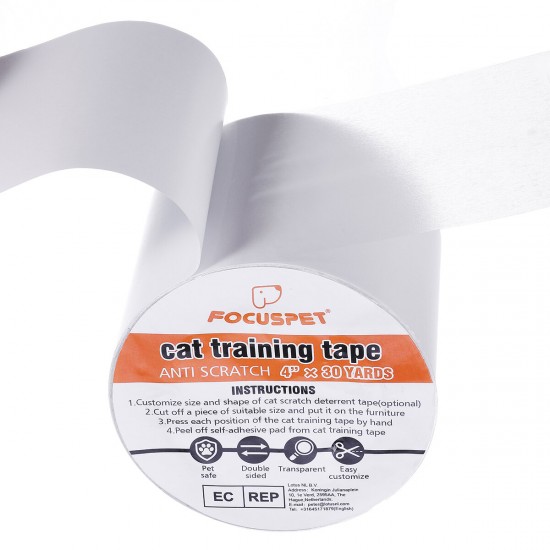 Pet Scratch Tape Deterrent 4inch x 33 Yards (33% Wider) Furniture Protectors from Cats Cat Training Tape Scratch Pad Double-Sided Furniture Protectors