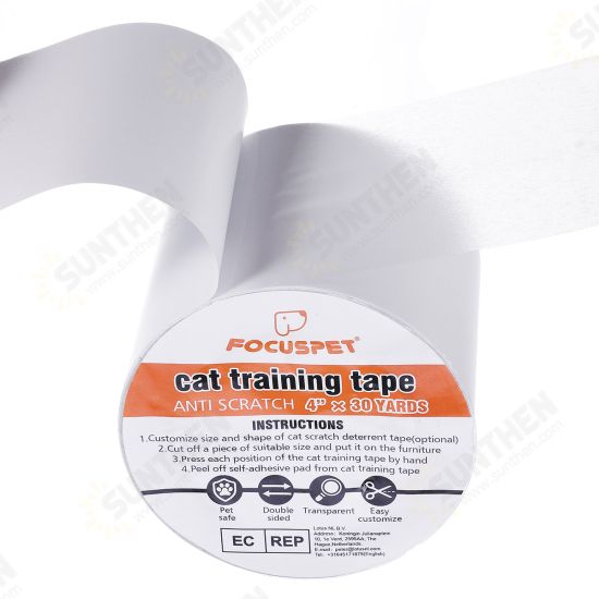 Pet Scratch Tape Deterrent 4inch x 33 Yards (33% Wider) Furniture Protectors from Cats Cat Training Tape Scratch Pad Double-Sided Furniture Protectors