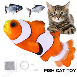 Cat Clownfish Carp with Catnip Charging Cable Catnip Puppy Toy Pet Supplies Dog Playing Cat Clownfish Carp with Catnip Charging Cable Catnip Puppy Toy Pet Supplies Dog Playing