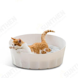 White Round Pet Cat Nestt Sleeping House Bed Washable Soft Material From Cats Supplies Sofa White Round Pet Cat Nestt Sleeping House Bed Washable Soft Material From Cats Supplies Sofa