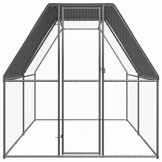 Outdoor Chicken Cage 6.6'x13.1'x6.6' Galvanized Steel