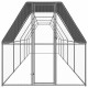 Outdoor Chicken Cage 6.6'x32.8'x6.6' Galvanized Steel