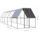 Outdoor Chicken Cage 6.6'x32.8'x6.6' Galvanized Steel