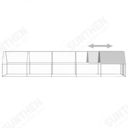 Outdoor Chicken Cage 6.6'x32.8'x6.6' Galvanized Steel Outdoor Chicken Cage 6.6'x32.8'x6.6' Galvanized Steel