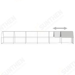 Outdoor Chicken Cage 6.6'x39.4'x6.6' Galvanized Steel Outdoor Chicken Cage 6.6'x39.4'x6.6' Galvanized Steel