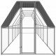 Outdoor Chicken Cage 6.6'x39.4'x6.6' Galvanized Steel