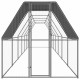 Outdoor Chicken Cage 6.6'x39.4'x6.6' Galvanized Steel