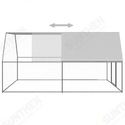 Outdoor Chicken Cage 9.8'x13.1'x6.6' Galvanized Steel Outdoor Chicken Cage 9.8'x13.1'x6.6' Galvanized Steel