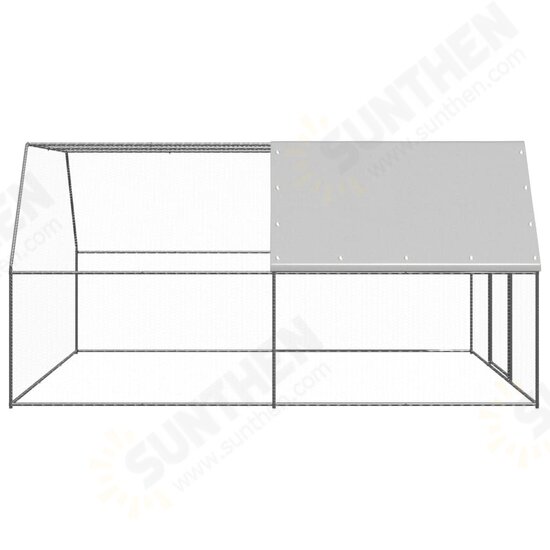 Outdoor Chicken Cage 9.8'x13.1'x6.6' Galvanized Steel