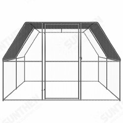 Outdoor Chicken Cage 9.8'x13.1'x6.6' Galvanized Steel Outdoor Chicken Cage 9.8'x13.1'x6.6' Galvanized Steel