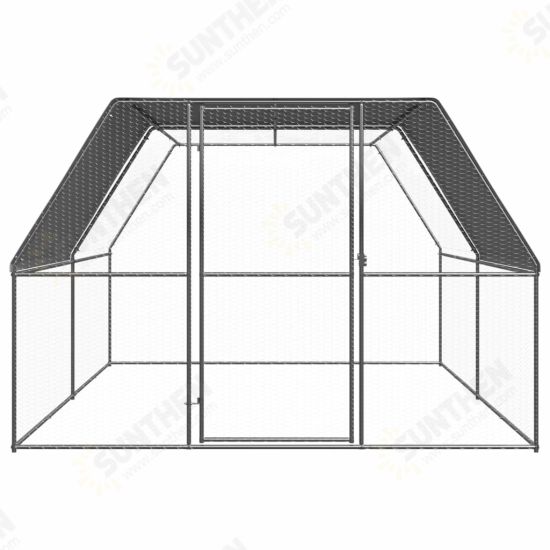 Outdoor Chicken Cage 9.8'x13.1'x6.6' Galvanized Steel