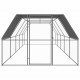 Outdoor Chicken Cage 9.8'x32.8'x6.6' Galvanized Steel