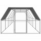 Outdoor Chicken Cage 9.8'x39.4'x6.6' Galvanized Steel