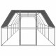 Outdoor Chicken Cage 9.8'x39.4'x6.6' Galvanized Steel Outdoor Chicken Cage 9.8'x39.4'x6.6' Galvanized Steel