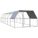 Outdoor Chicken Cage 9.8'x39.4'x6.6' Galvanized Steel Outdoor Chicken Cage 9.8'x39.4'x6.6' Galvanized Steel