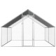 Outdoor Chicken Cage 9'x13.1'x6'3inch Galvanized Steel