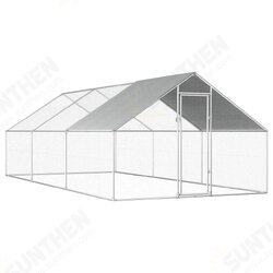 Outdoor Chicken Cage 9'x19.7'x6'3inch Galvanized Steel Outdoor Chicken Cage 9'x19.7'x6'3inch Galvanized Steel