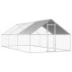 Outdoor Chicken Cage 9'x19.7'x6'3inch Galvanized Steel