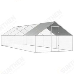 Outdoor Chicken Cage 9'x26.2'x6'3inch Galvanized Steel Outdoor Chicken Cage 9'x26.2'x6'3inch Galvanized Steel