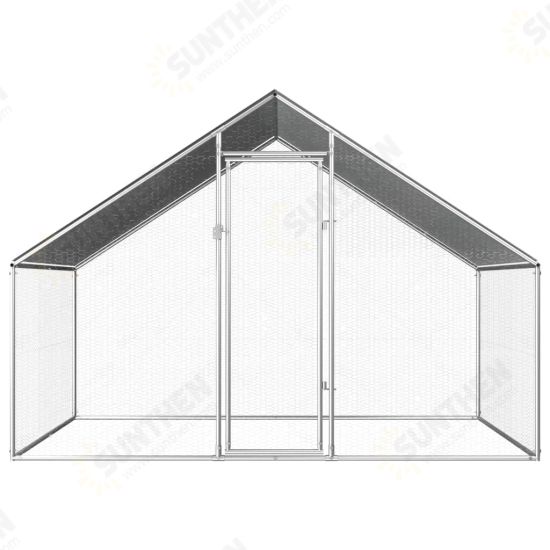 Outdoor Chicken Cage 9'x6.6'x6'3inch Galvanized Steel