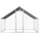 Outdoor Chicken Cage 9'x6.6'x6'3inch Galvanized Steel