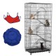 Oversized 6 Tier Cat Cage 77inch Tall 1-5 Cats w/Hammock, Cat Bed & 5 Ramp Ladders 5 Platforms 3 Front Door Tray Cat Litter Playpen Cat House Pet Pen