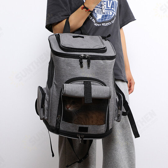 Pet Carrier Backpack Breathable Puppy Travel Space Shoulder Bag Dog Cat Outdoor Double-sided cushion