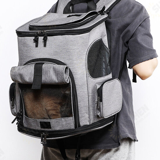 Pet Carrier Backpack Breathable Puppy Travel Space Shoulder Bag Dog Cat Outdoor Double-sided cushion