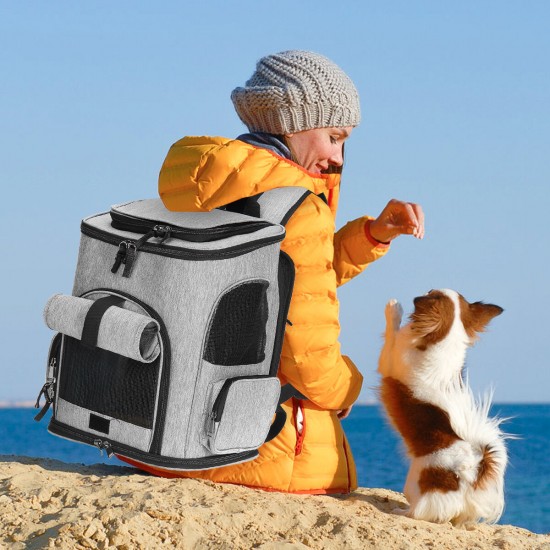 Pet Carrier Backpack Breathable Puppy Travel Space Shoulder Bag Dog Cat Outdoor Double-sided cushion
