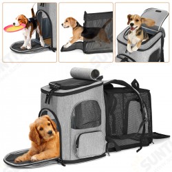Pet Carrier Backpack Breathable Puppy Travel Space Shoulder Bag Dog Cat Outdoor Double-sided cushion Pet Carrier Backpack Breathable Puppy Travel Space Shoulder Bag Dog Cat Outdoor Double-sided cushion