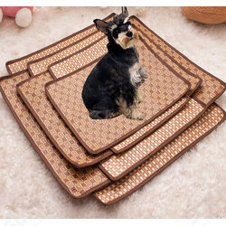 Pet Dog Cat Hot Summer Cooling Bed Rattan Tatami Bamboo Cozy Sleep Pad Mat Multiuse Tatami Seat Pet Dog Cat Hot Summer Cooling Bed Rattan Tatami Bamboo Cozy Sleep Pad Mat Multiuse Tatami Seat