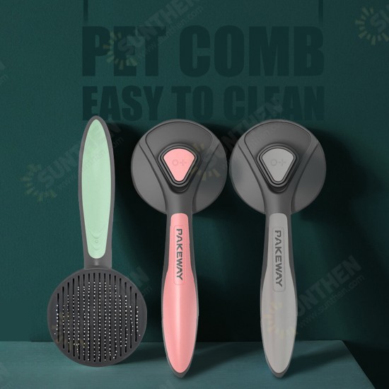 Pet Hair Brush Remover Dog Cat Comb Needle Reduce Grooming Bath Deshedding Tool