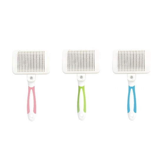 Pet Hair Removal Comb Stainless Steel Pet Automatic Hair Removal Comb Pet Self-cleaning Comb