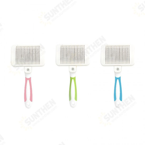 Pet Hair Removal Comb Stainless Steel Pet Automatic Hair Removal Comb Pet Self-cleaning Comb