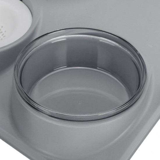 Pet Waterer Multi Layer Filter Sealed Cat Bowl 2L Pet Bowl for Automatic Cat Drinking and Feeding Device Automatic Dog Feeder