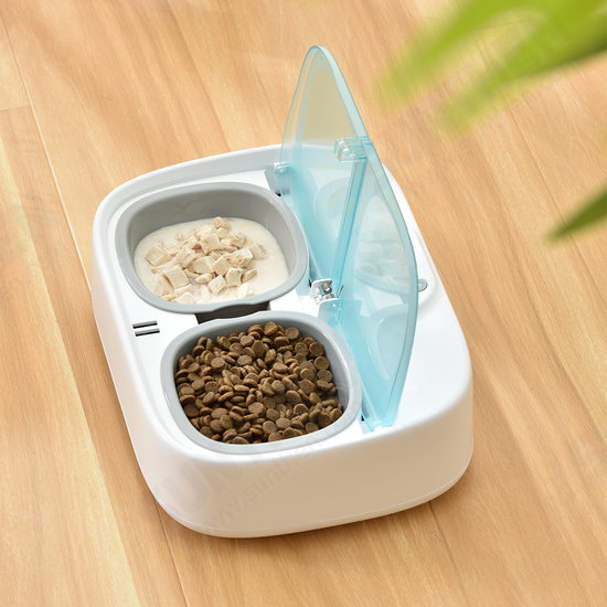 PF003 Two-Meal Pet Feeder Smart Puppy Intelligent Dog Supplies Separable Cat Double Bowls Timing Dish Feeding