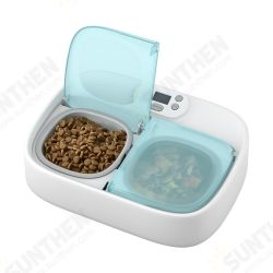 PF003 Two-Meal Pet Feeder Smart Puppy Intelligent Dog Supplies Separable Cat Double Bowls Timing Dish Feeding PF003 Two-Meal Pet Feeder Smart Puppy Intelligent Dog Supplies Separable Cat Double Bowls Timing Dish Feeding