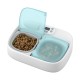 PF003 Two-Meal Pet Feeder Smart Puppy Intelligent Dog Supplies Separable Cat Double Bowls Timing Dish Feeding