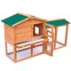 Rabbit Hutch 55.1inchx18.1inchx33.5inch Solid Pine Wood